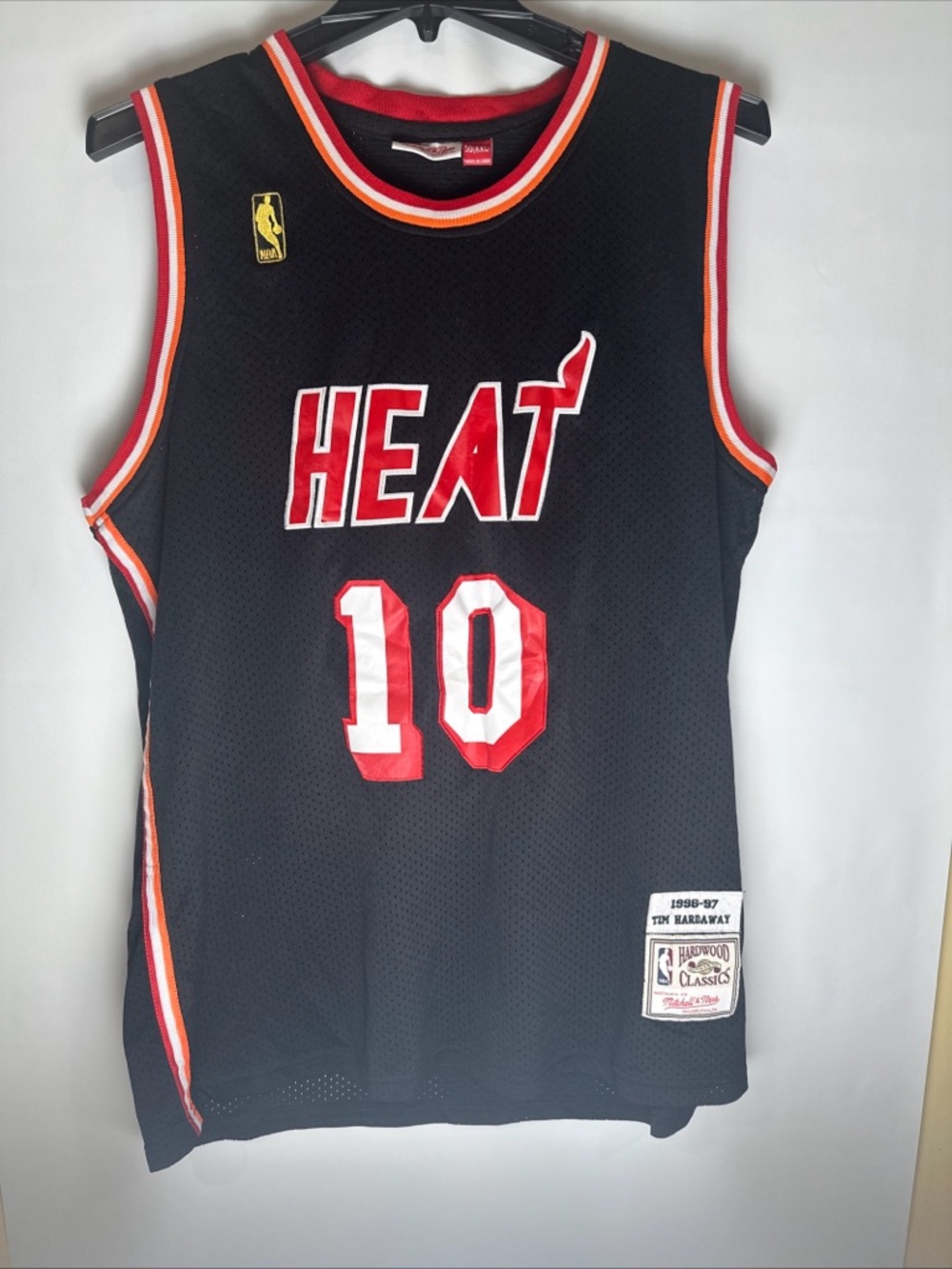 Mitchell & Ness Miami Heat #10 Black Throwback Basketball Jersey Tim Hardaway